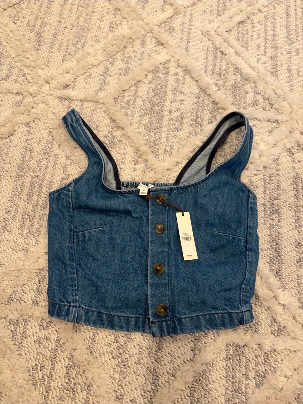 Banana Republic Blue Denim Button-Front Tank